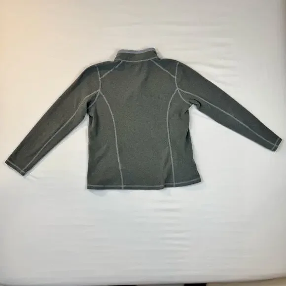 North Face TNF Gray Quarter Zip Fleece Pullover Women's Large Outdoor Gorpcore - Picture 9 of 13
